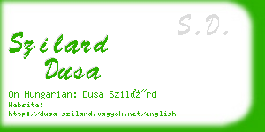 szilard dusa business card